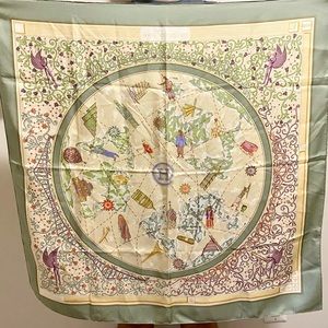 Hermes “www.hermes.com” Map of the World Scarf